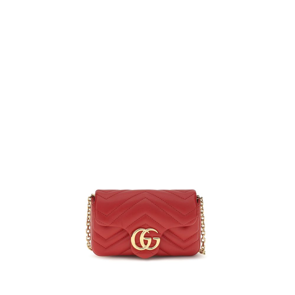 Gucci Marmont mini Red Leather Shoulder Bag