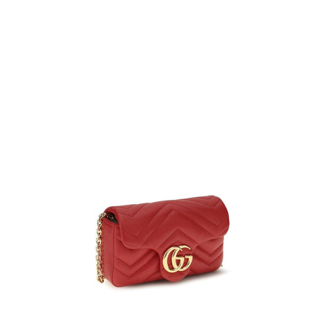 Gucci Marmont mini Red Leather Shoulder Bag