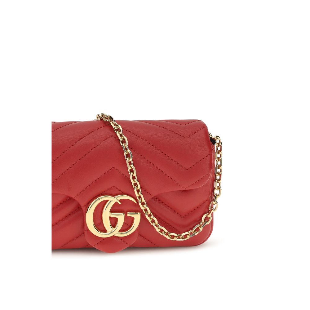 Gucci Marmont mini Red Leather Shoulder Bag