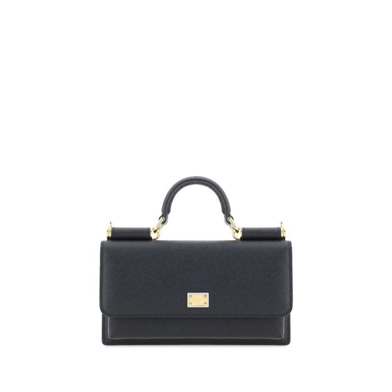 Dolce & Gabbana Sicily mini Black Leather Shoulder Bag
