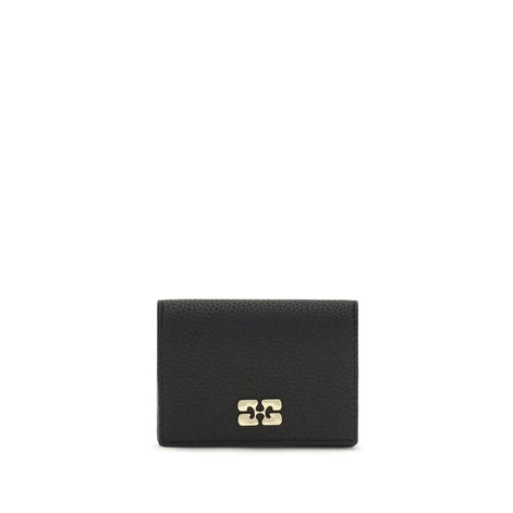 Ganni Black Recycled Polyester Wallet