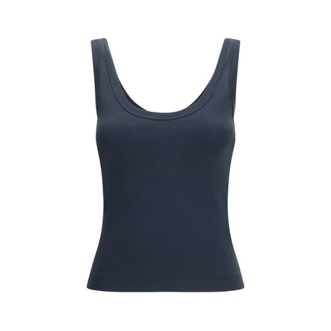 Brunello Cucinelli Blue Cotton Tank Tops