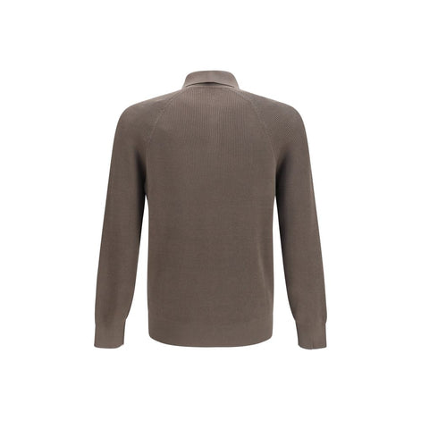 Brunello Cucinelli Brown Cotton Polo Shirt