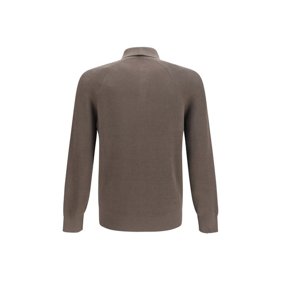 Brunello Cucinelli Brown Cotton Polo Shirt