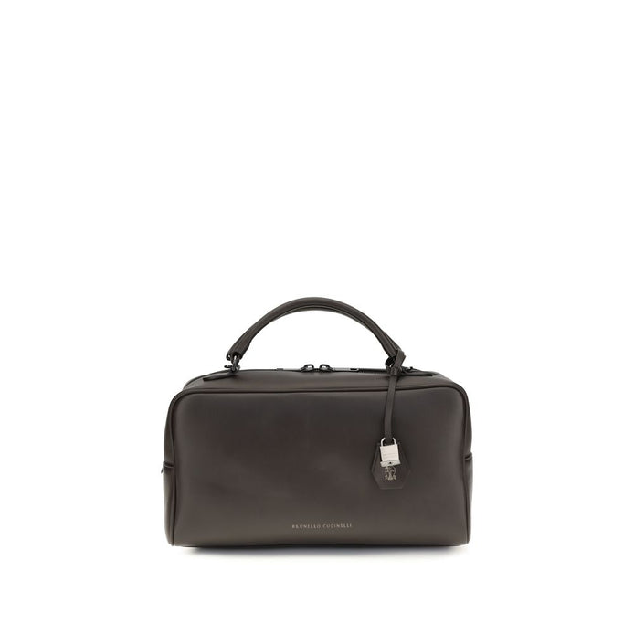 Brunello Cucinelli Brown Calf Leather Bos Taurus Handbag