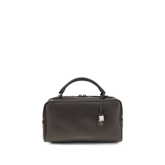 Brunello Cucinelli Brown Calf Leather Bos Taurus Handbag