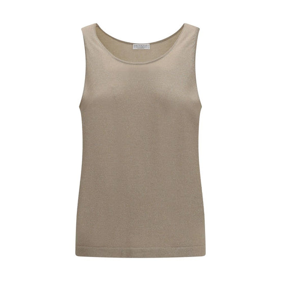 Brunello Cucinelli Beige Cashmere Tank Tops