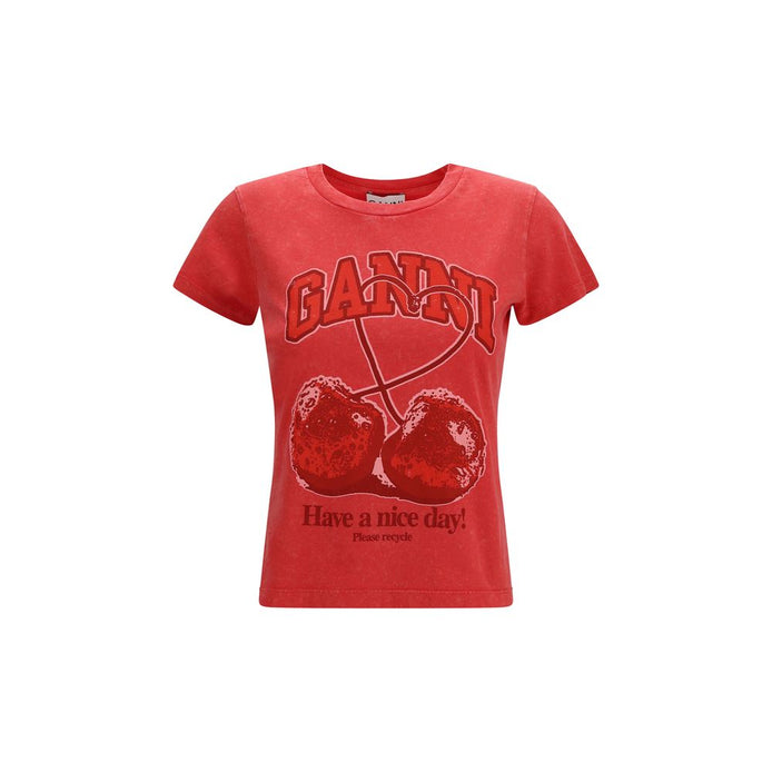 Ganni Multicolor Cotton T-Shirt