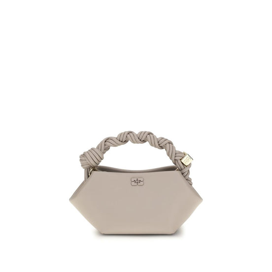 Ganni Gray Recycled Leather Handbag