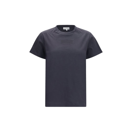 Ganni Black Cotton T-Shirt