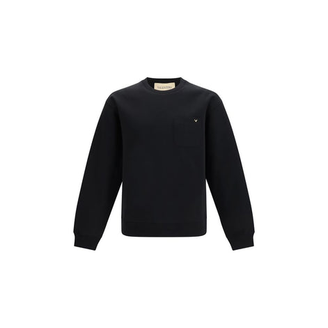 Valentino Garavani Black Cotton Sweatshirt