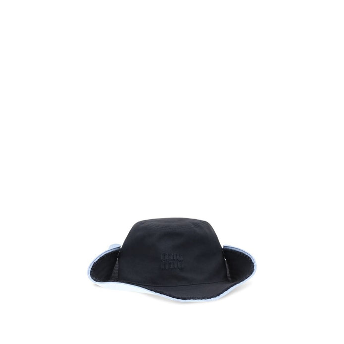 Miu Miu Blue Cotton Bucket Hat