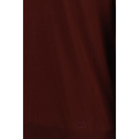 Valentino Garavani Bordeaux Wool Oves Aries Polo Shirt