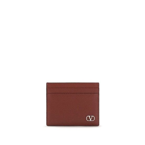 Valentino Garavani Bordeaux Calf Leather Bos Taurus Wallet