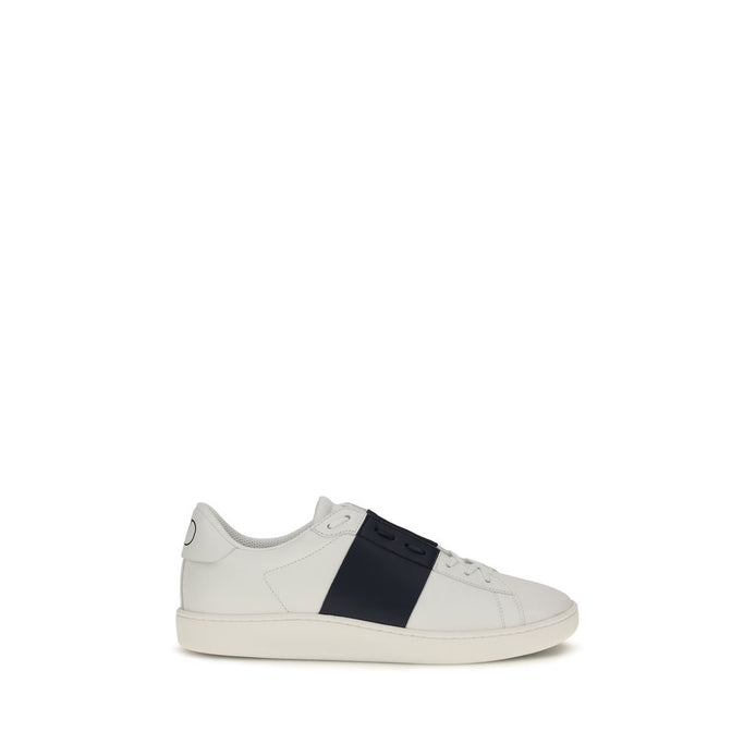 Valentino Garavani Open Blue Leather Low Top Sneakers