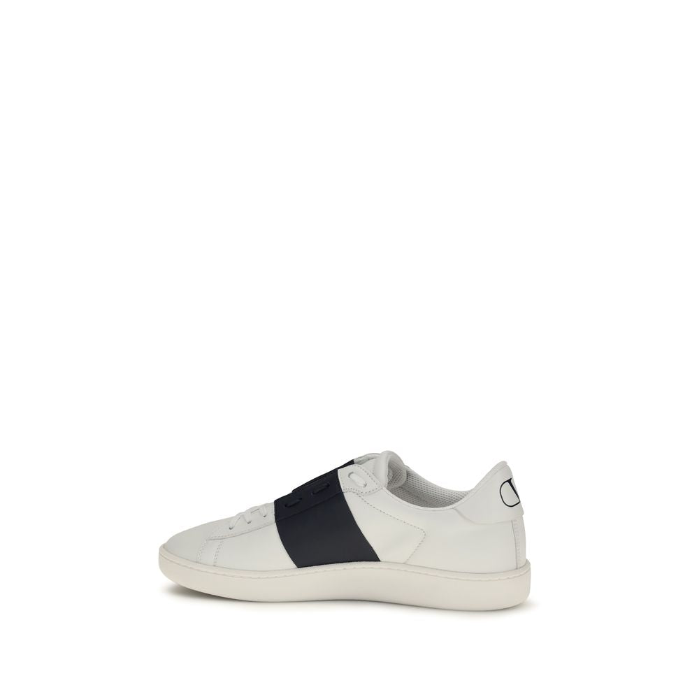 Valentino Garavani Open Blue Leather Low Top Sneakers