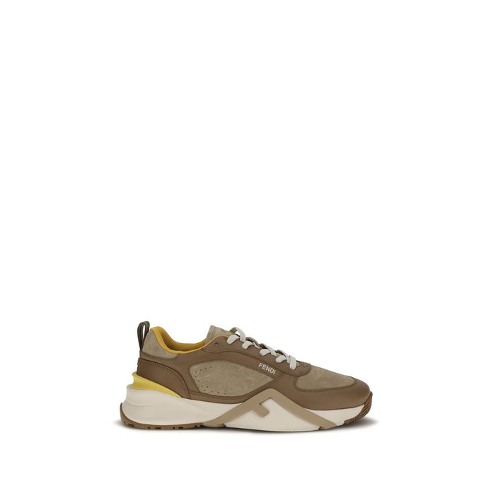 Fendi Flow Multicolor Leather Athletic Sneakers
