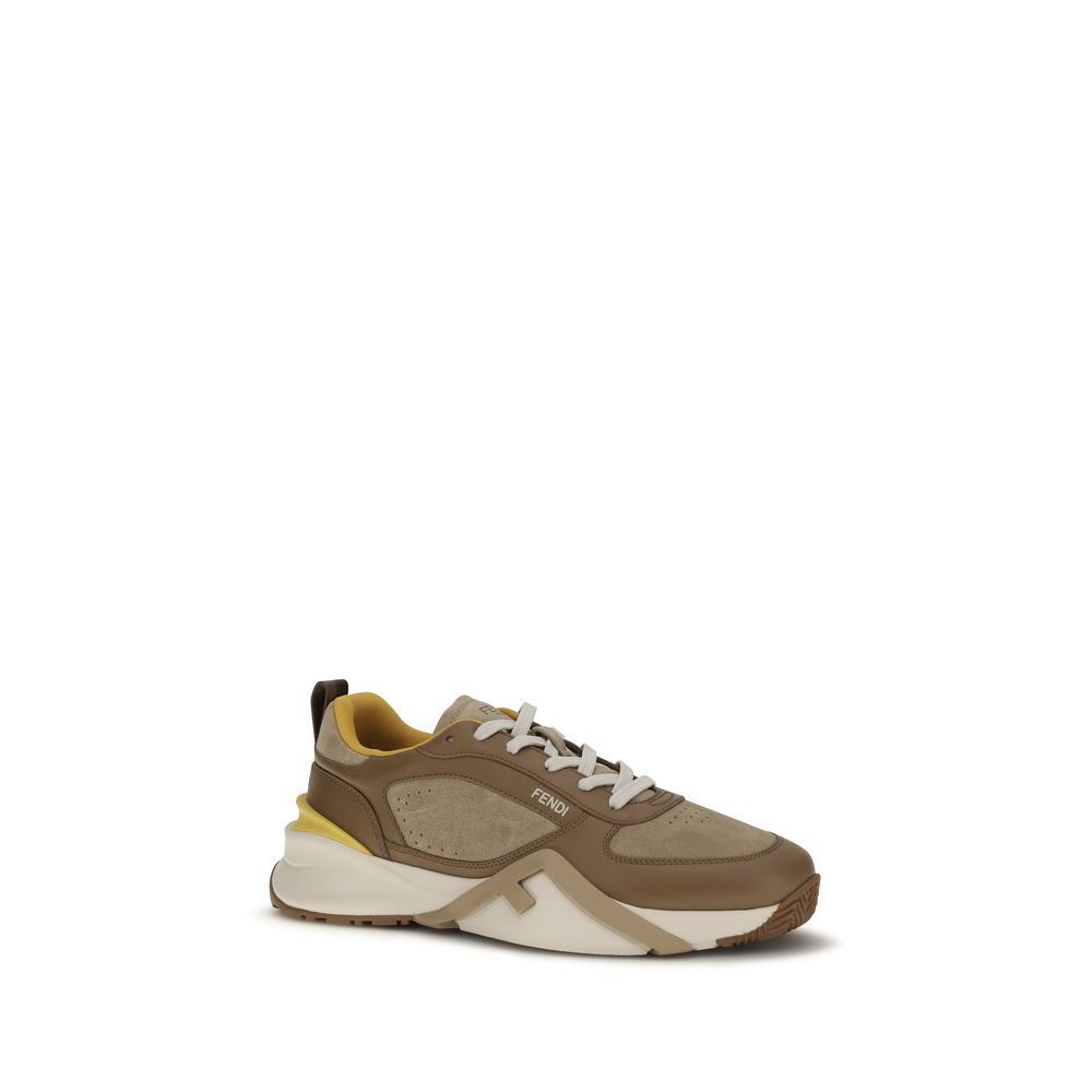 Fendi Flow Multicolor Leather Athletic Sneakers