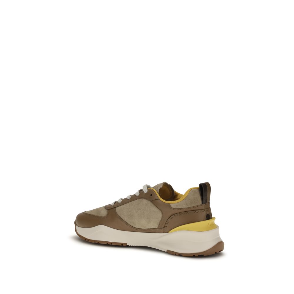 Fendi Flow Multicolor Leather Athletic Sneakers