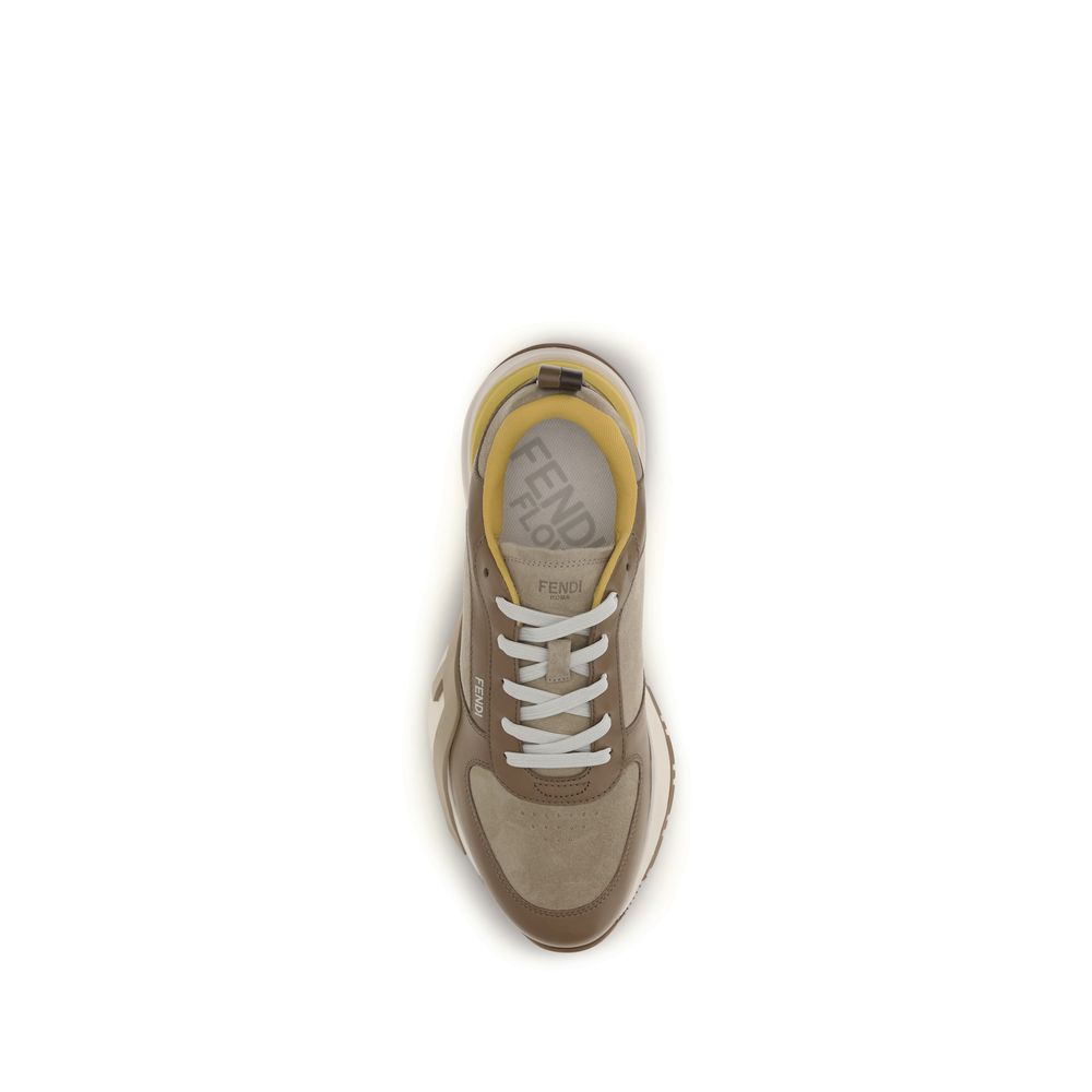 Fendi Flow Multicolor Leather Athletic Sneakers