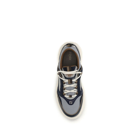 Fendi Force Multicolor Leather Athletic Sneakers