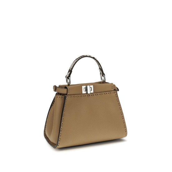 Fendi Peekaboo mini Beige Leather Handbag