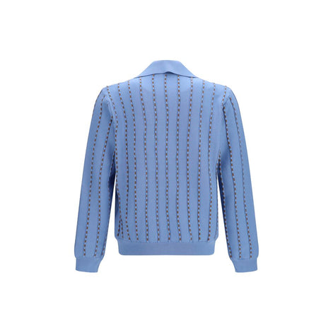 Fendi Blue Cotton Sweatshirt