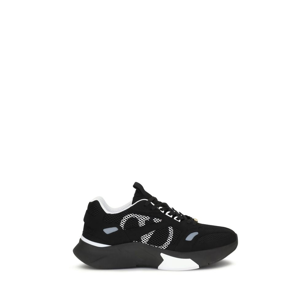 Valentino Garavani Demivee Black Fabric Athletic Sneakers
