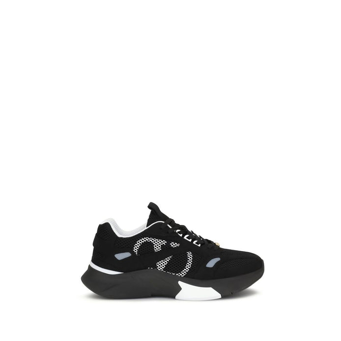 Valentino Garavani Demivee Black Fabric Athletic Sneakers