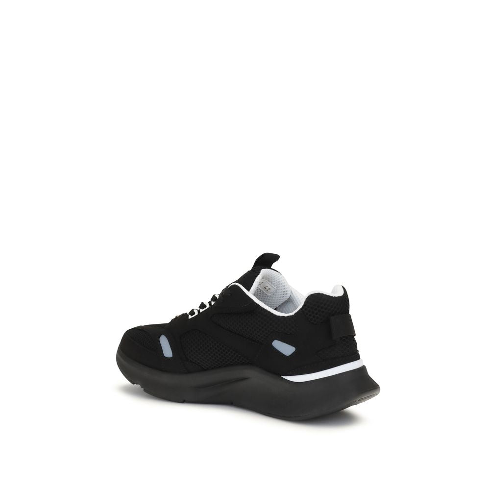 Valentino Garavani Demivee Black Fabric Athletic Sneakers