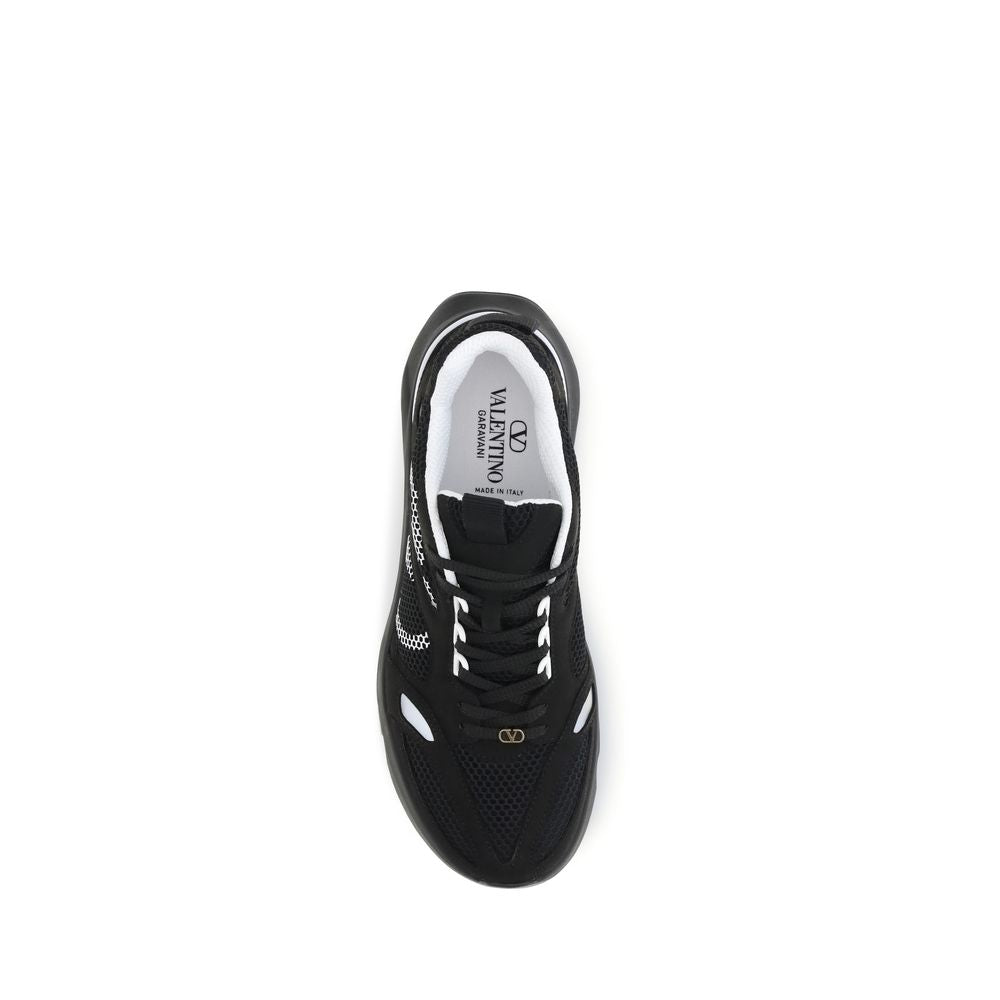Valentino Garavani Demivee Black Fabric Athletic Sneakers