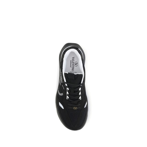 Valentino Garavani Demivee Black Fabric Athletic Sneakers