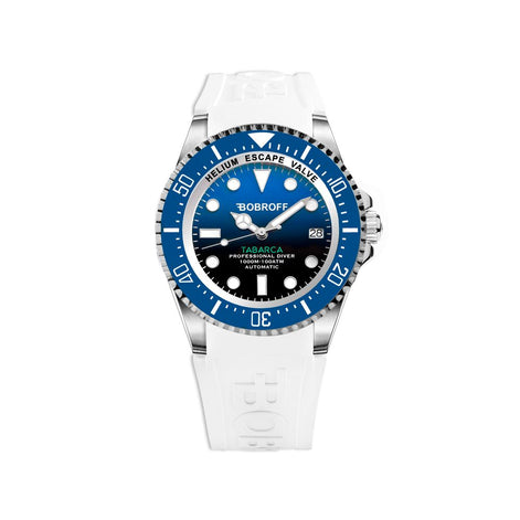 Bobroff White Rubber Sport Watch
