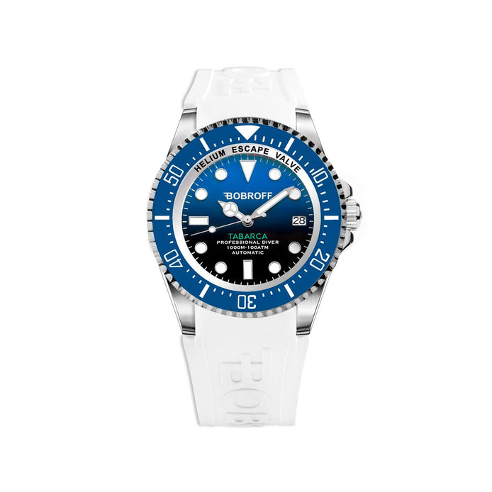 Bobroff White Rubber Sport Watch