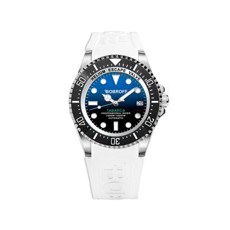Bobroff White Rubber Sport Watch