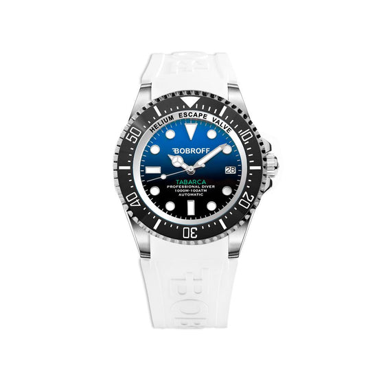 Bobroff White Rubber Sport Watch
