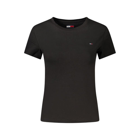 Tommy Hilfiger Black Cotton Women's T-Shirt