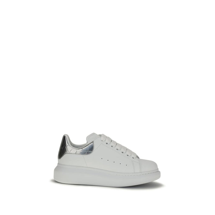 Alexander McQueen White Leather Platform Sneakers