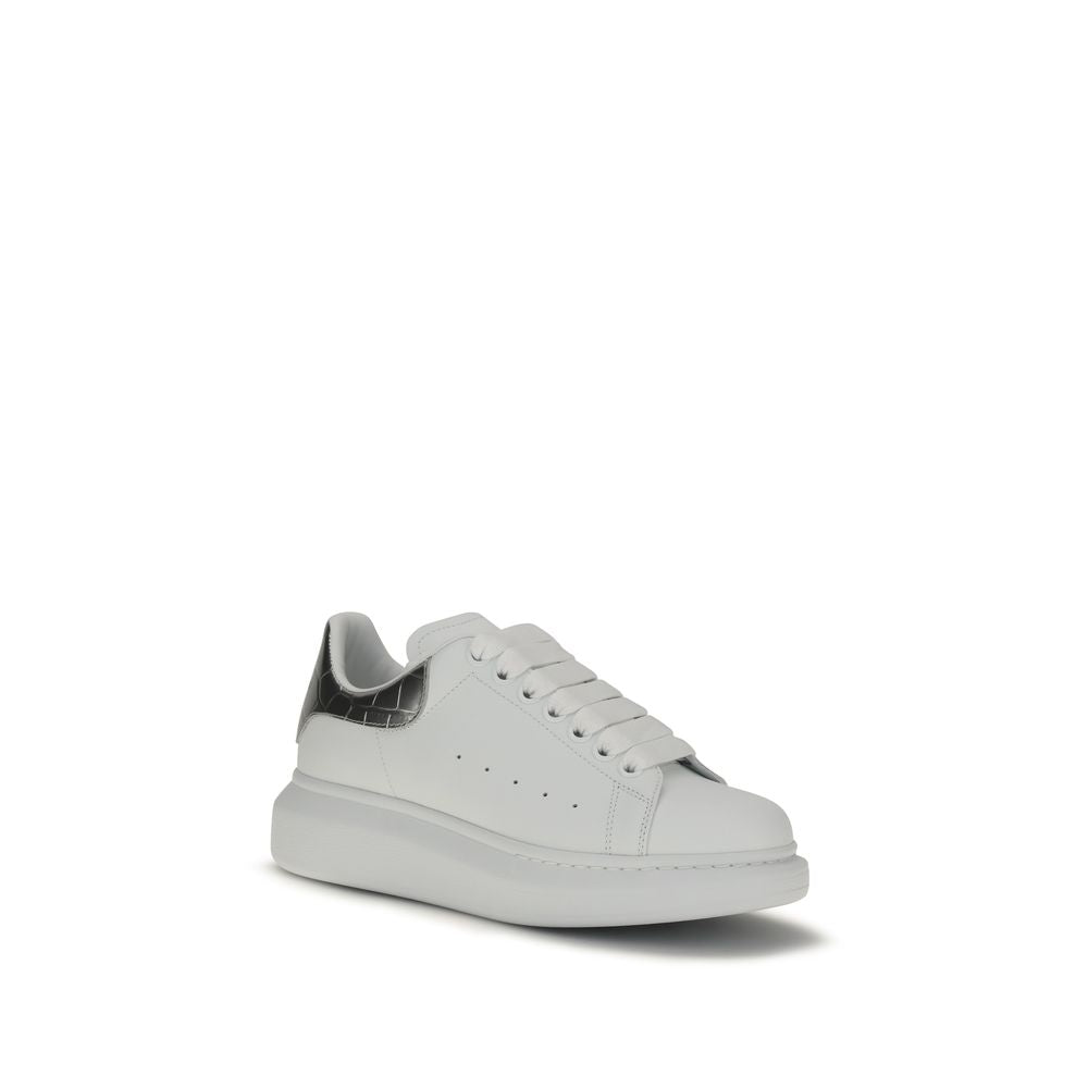 Alexander McQueen White Leather Platform Sneakers