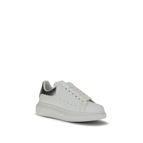 Alexander McQueen White Leather Platform Sneakers