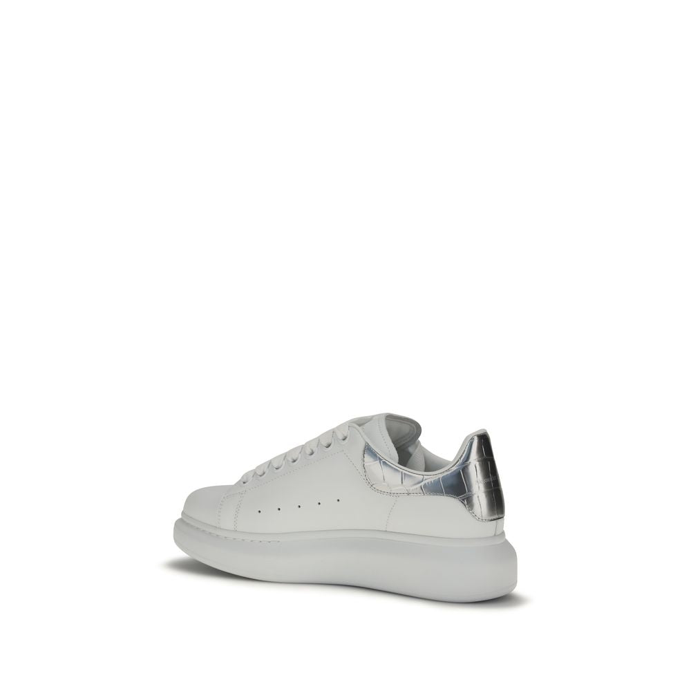 Alexander McQueen White Leather Platform Sneakers