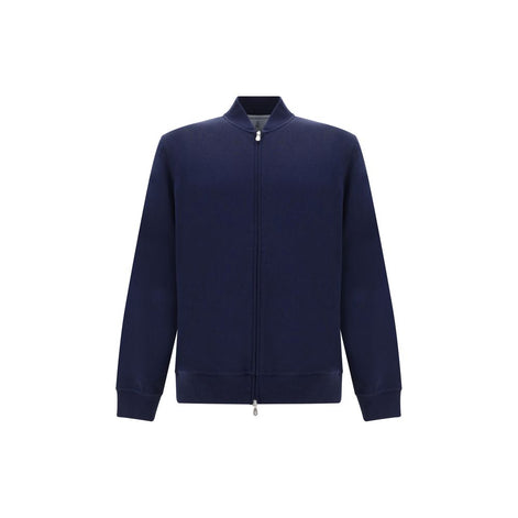 Brunello Cucinelli Blue Cotton Sweatshirt