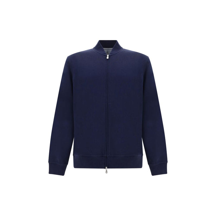 Brunello Cucinelli Blue Cotton Sweatshirt