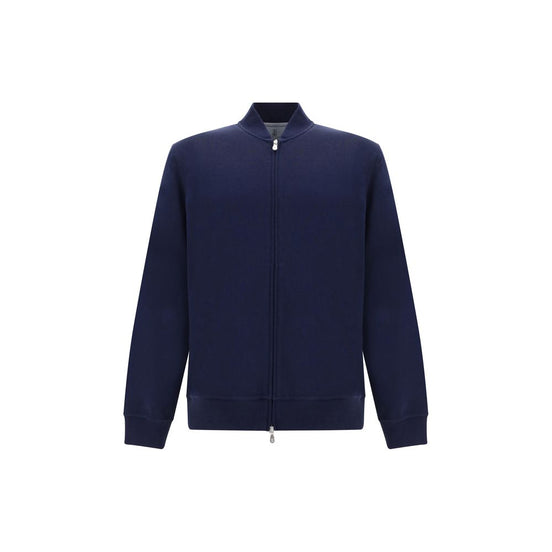 Brunello Cucinelli Blue Cotton Sweatshirt