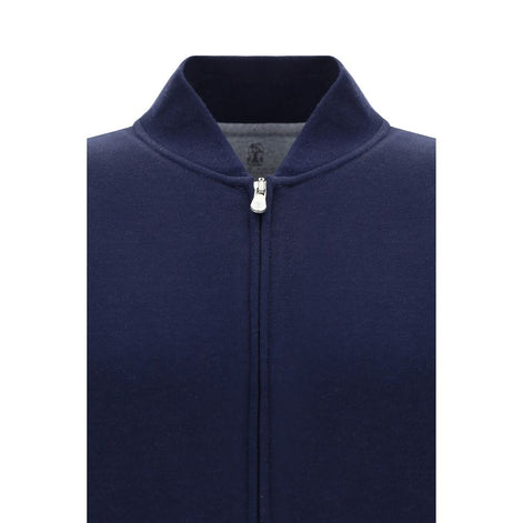 Brunello Cucinelli Blue Cotton Sweatshirt