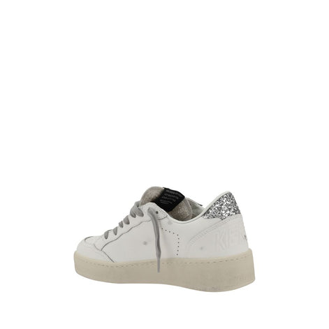 Golden Goose Silver Calf Leather Bos Taurus Low Top Sneakers