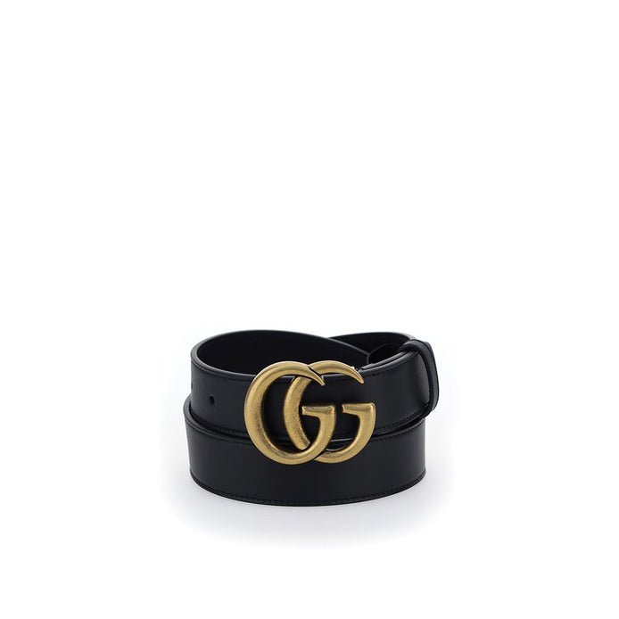 Gucci Black Leather Regular Belt