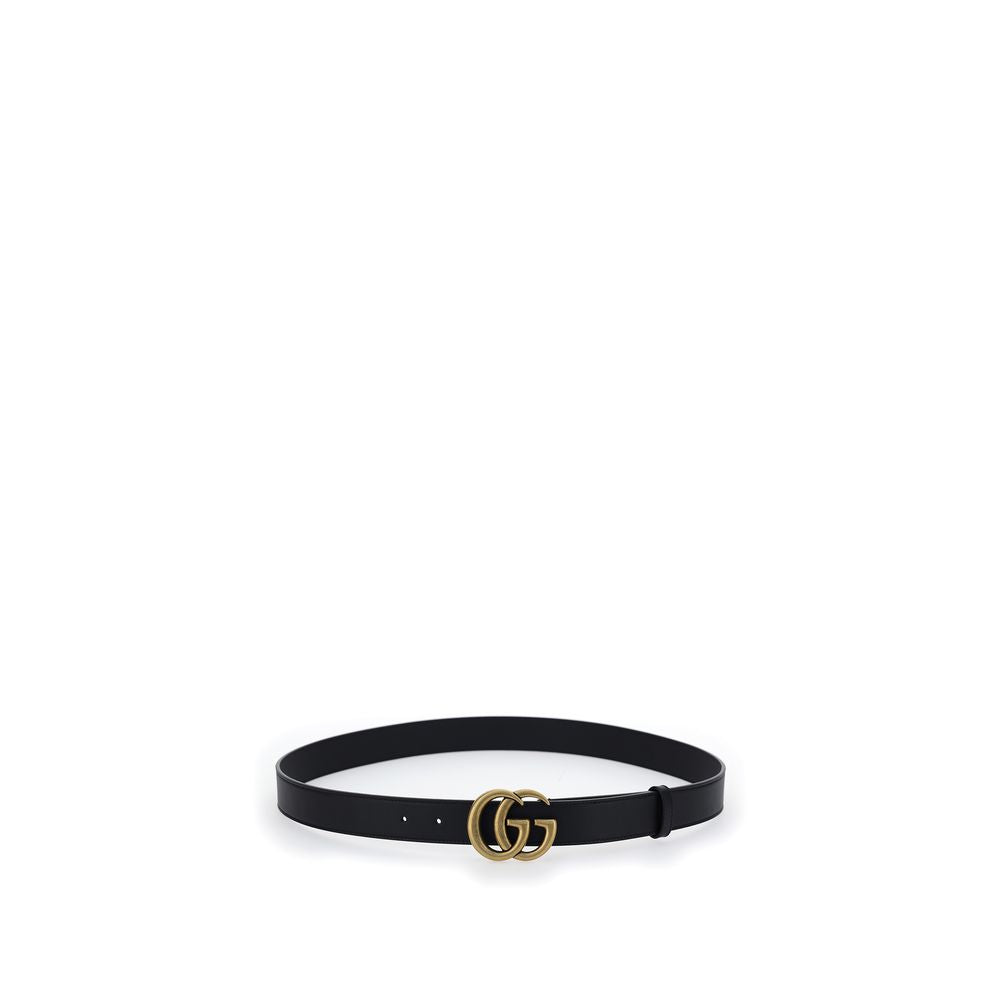 Gucci Black Leather Regular Belt