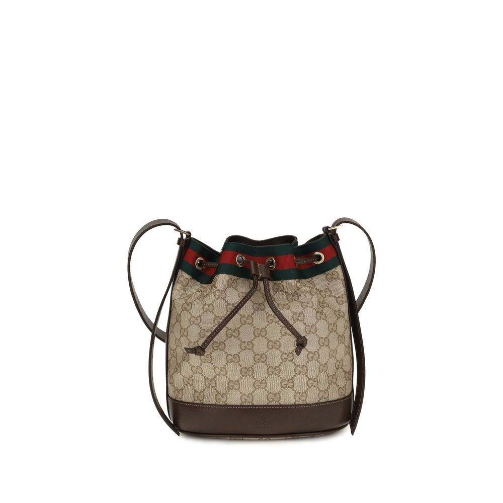 Gucci small Venice Bucket Beige Cotton Handbag