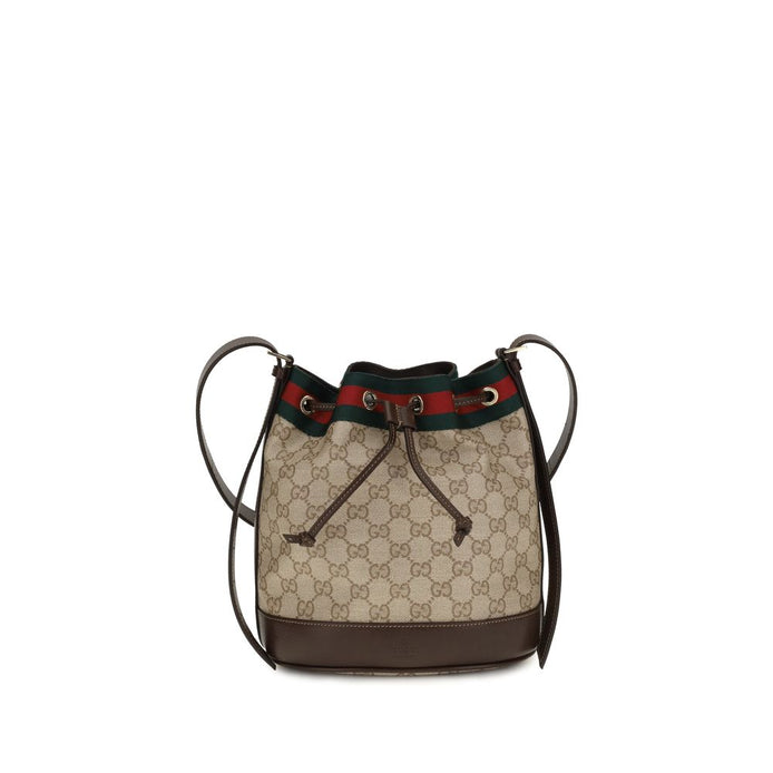 Gucci small Venice Bucket Beige Cotton Handbag